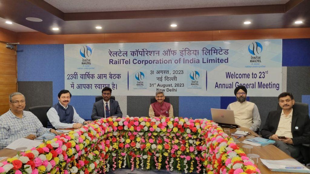Despite challenging market conditions and disruptions company demonstrating remarkable performance : Railtel CMD Sanjai Kumar 5 railtel agm