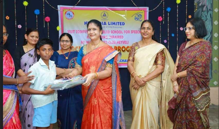 SOCIAL WELFARE BENEFITS TO THE STUDENTS OF DIFFERENTLY ABLED SCHOOL AT KONANKUPPAM by Neyveli Ladies Club, WIPS and NLC India Limited 6 13nlc csr2