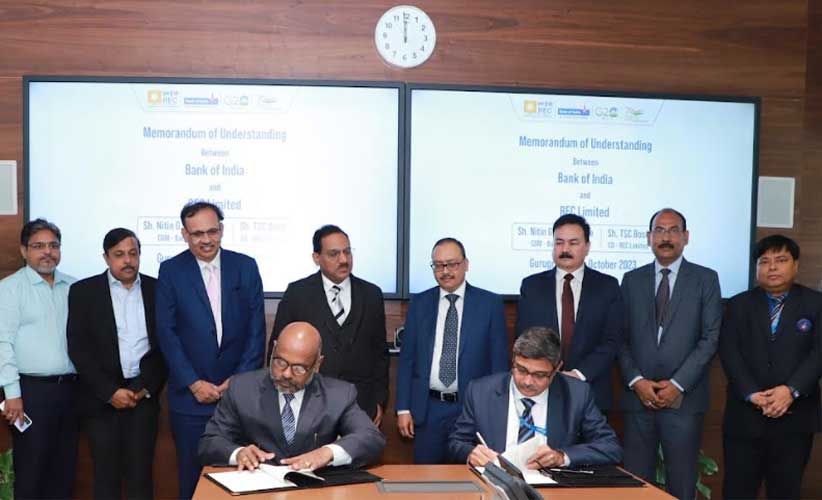 REC signs MoU with Bank of India, to co-finance Power and Infrastructure Projects amounting to Rs. 30,000 Cr 5 18rec mou