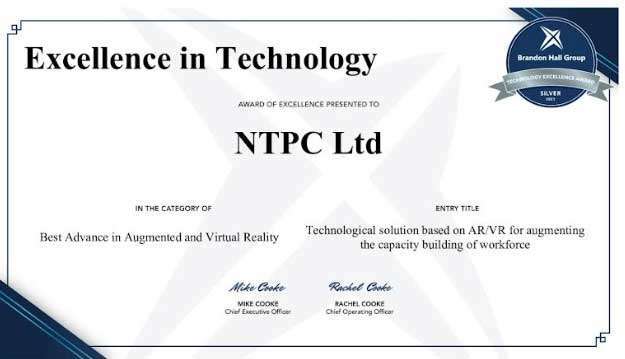 NTPC Wins Two Silver Awards in Brandon Hall Group’s Excellence in Technology Awards 5 ntpc award1