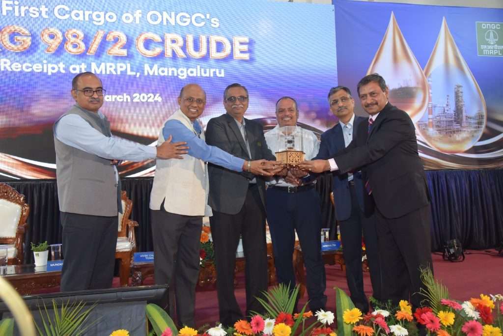 First Cargo of ONGC's Crude Oil 98/2 reaches MRPL 5 KG98 2 swarnasindhu
