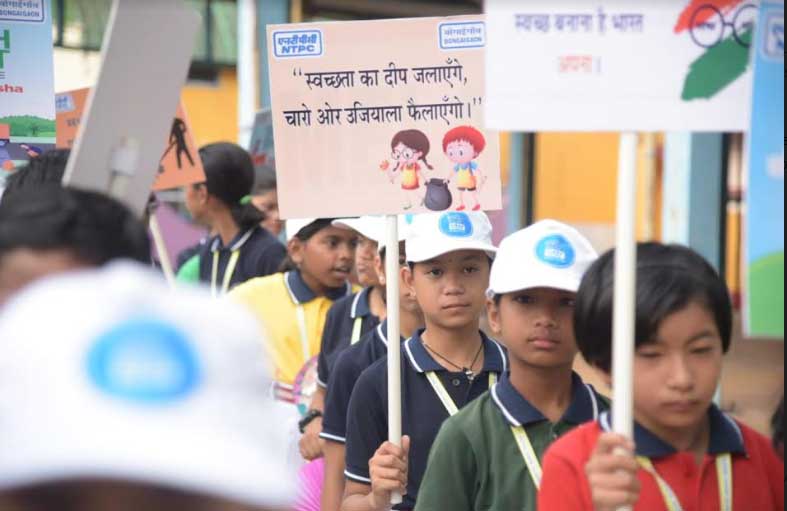 NTPC Bongaigaon mobilizes young minds for Cleanliness Drive: Prabhat Pheri 5 ntpc prabhat pheri
