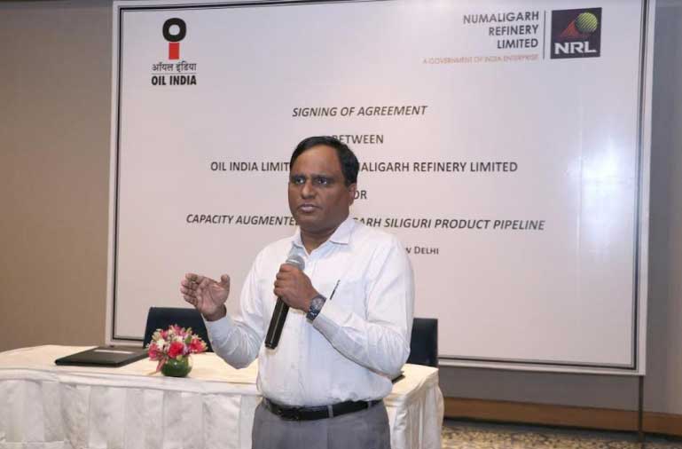 OIL signs agreement with NRL for transportation of additional petroleum products through NSPL 5 oil mou nrl1