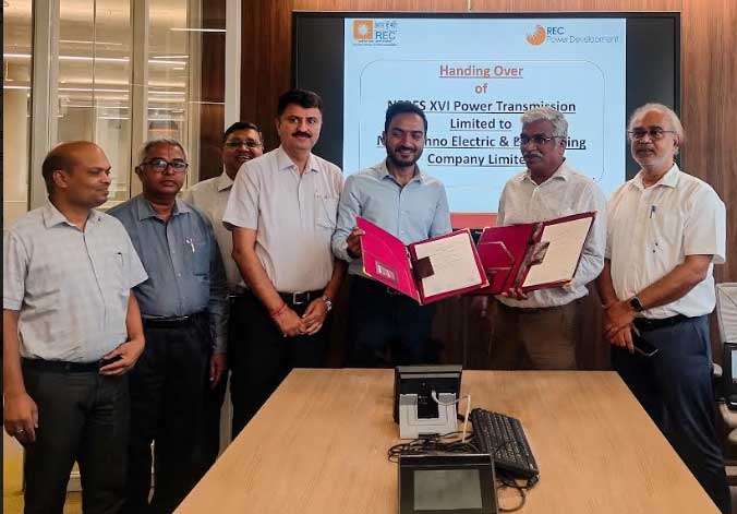 RECPDCL Hands Over Khavda IV-E2 Power Transmission Ltd to Power Grid and NERES XVI Power Transmission Ltd to Techno Electric 5 rec mou