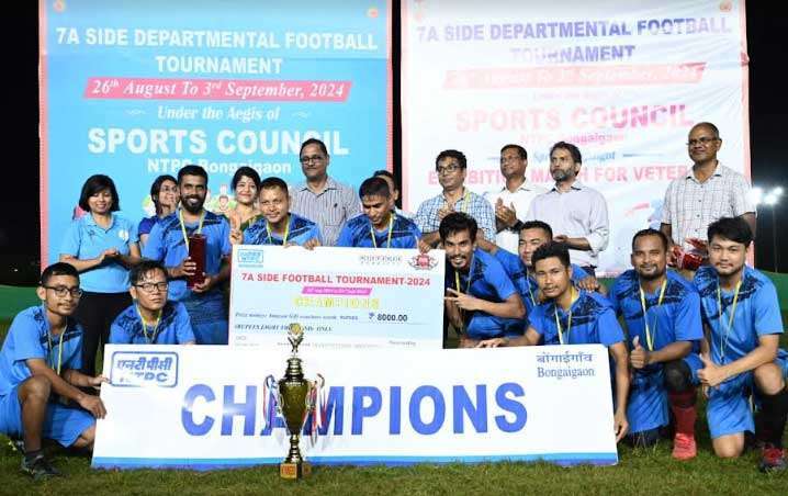Employee Engagement Shines Bright at NTPC Bongaigaon with Thrilling Finale of 7-A-Side Departmental Football Tournament 5 ntpc tournament