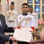 Nestor Gabriel Baltodano Vargas, Ambassador of the Republic of Costa Rica presenting credentials