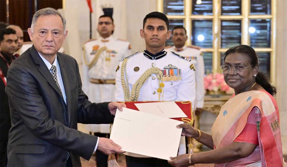 Nestor Gabriel Baltodano Vargas, Ambassador of the Republic of Costa Rica presenting credentials