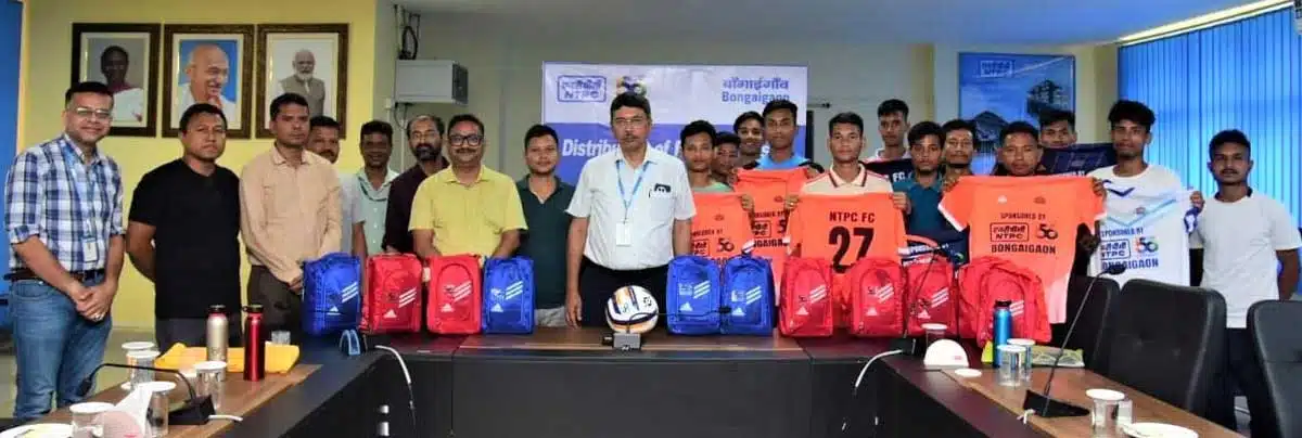 NTPC Bongaigaon Promotes Local Football Talent through Kit Distribution Initiative 5 ntpc football