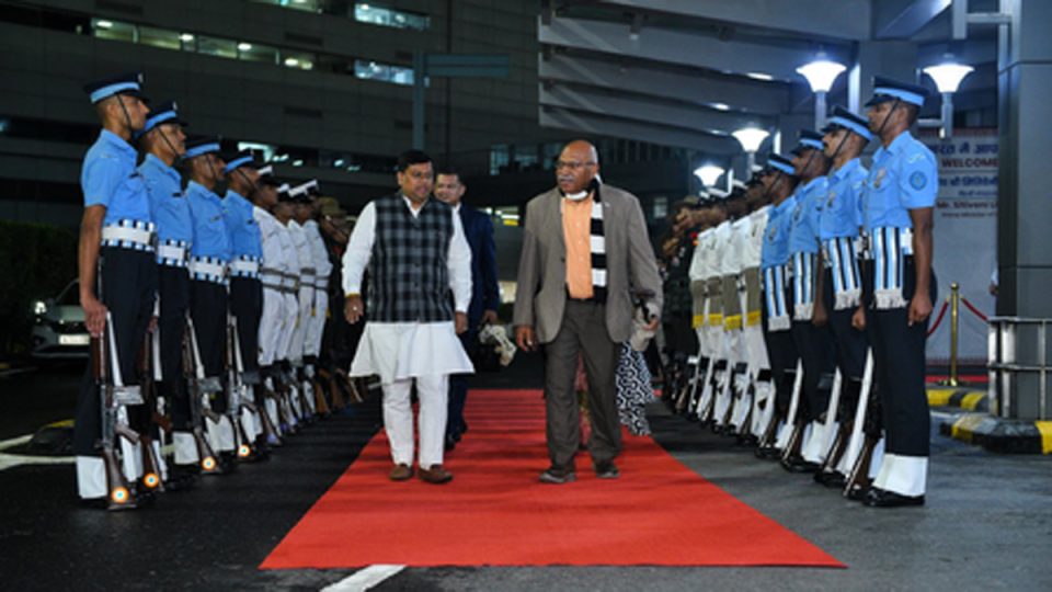 Fijian Prime Minister Sitiveni Rabuka arrives in New Delhi for first official visit