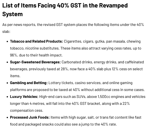 New GST Rates of 5% and 18% to Roll Out from September 22 20 40percent slabs