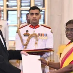 The President of India, Droupadi Murmu accepted credentials by the Tomaz Mencin, Ambassador of the Republic of Slovenia 14 The President of India, Droupadi Murmu accepted credentials by the Tomaz Mencin, Ambassador of the Republic of Slovenia