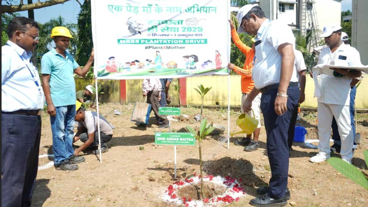 NTPC Bongaigaon Marks Swachhata Hi Seva 2025 with Walkathon and Tree Plantation Drive 5 ntpc plantation1