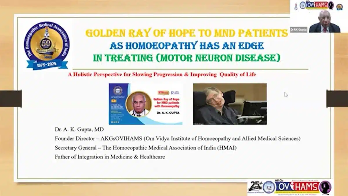 Golden Ray of Hope for ALS / MND (Motor Neuron Disease Patients In Homoeopathy - Dr. A. K. Gupta 6 health golden ray