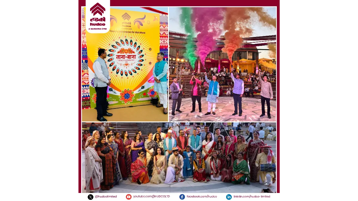 feature news 1168 HUDCO Marks First Cultural Day ‘Taana-Baana’ with Vibrant Celebrations