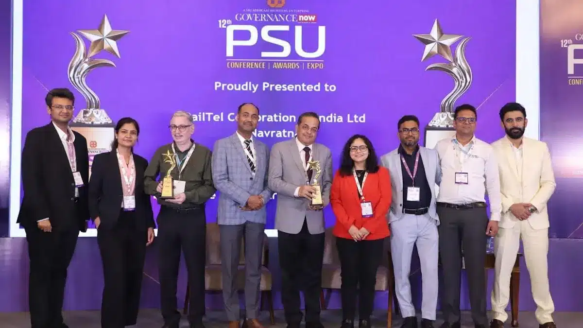 feature news 1091 RailTel Honoured with Two Awards at Governance Now 12th PSU Awards