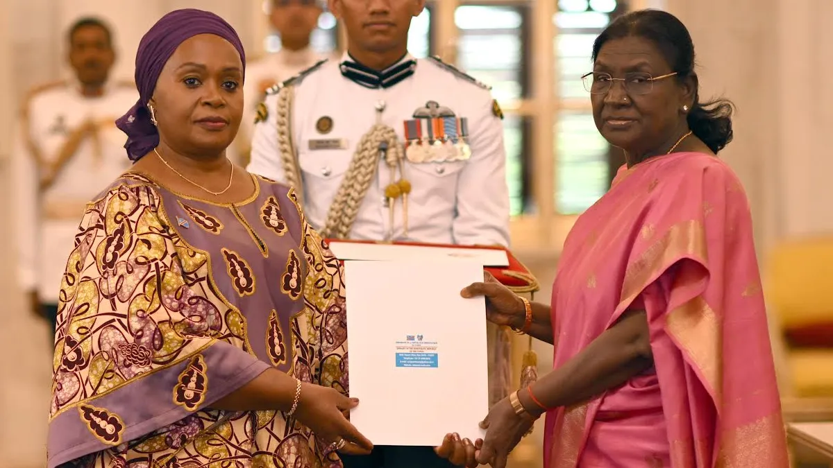 feature news 777 President Droupadi Murmu Accepts Credentials from DR Congo Ambassador at Rashtrapati Bhavan