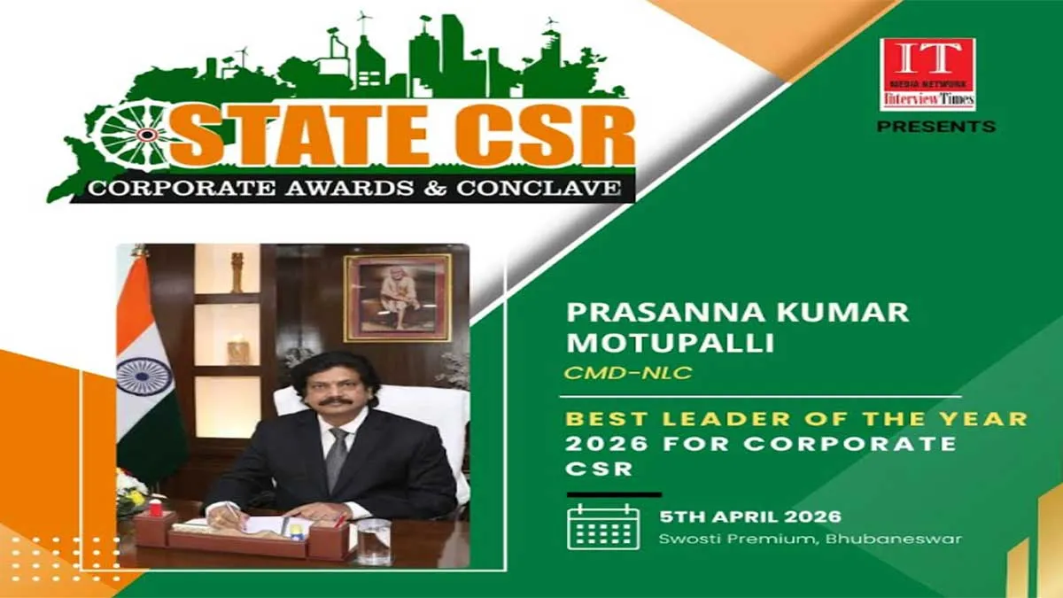 feature news 898 NLC India Limited CMD Bags CSR Leadership Award at State CSR Conclave 2026