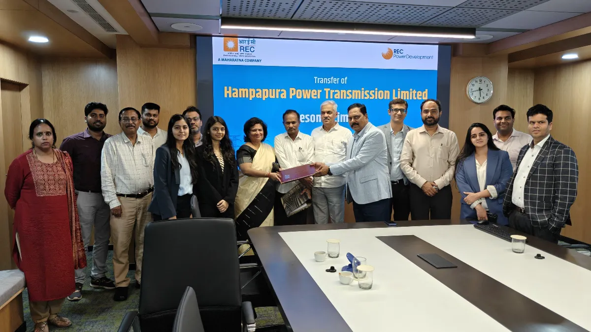 feature news 395 RECPDCL Hands Over Hampapura Transmission SPV to Resonia After TBCB Win