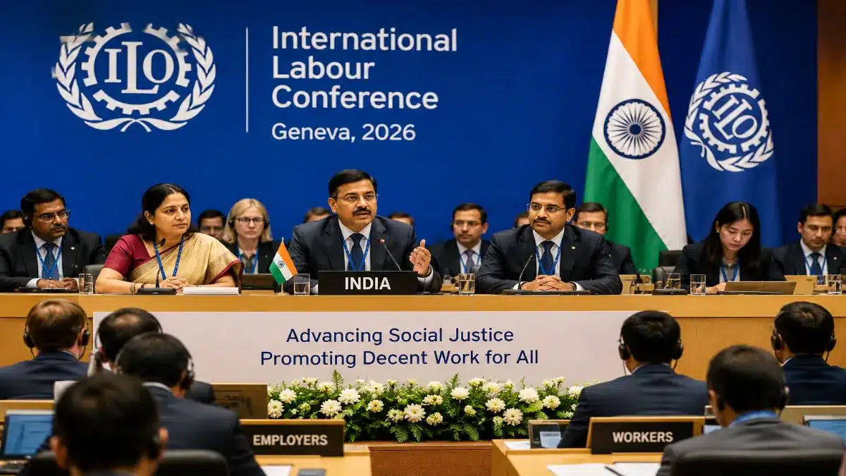 feature news 301 Indian delegation presenting labour reform achievements at the ILO Conference in Geneva