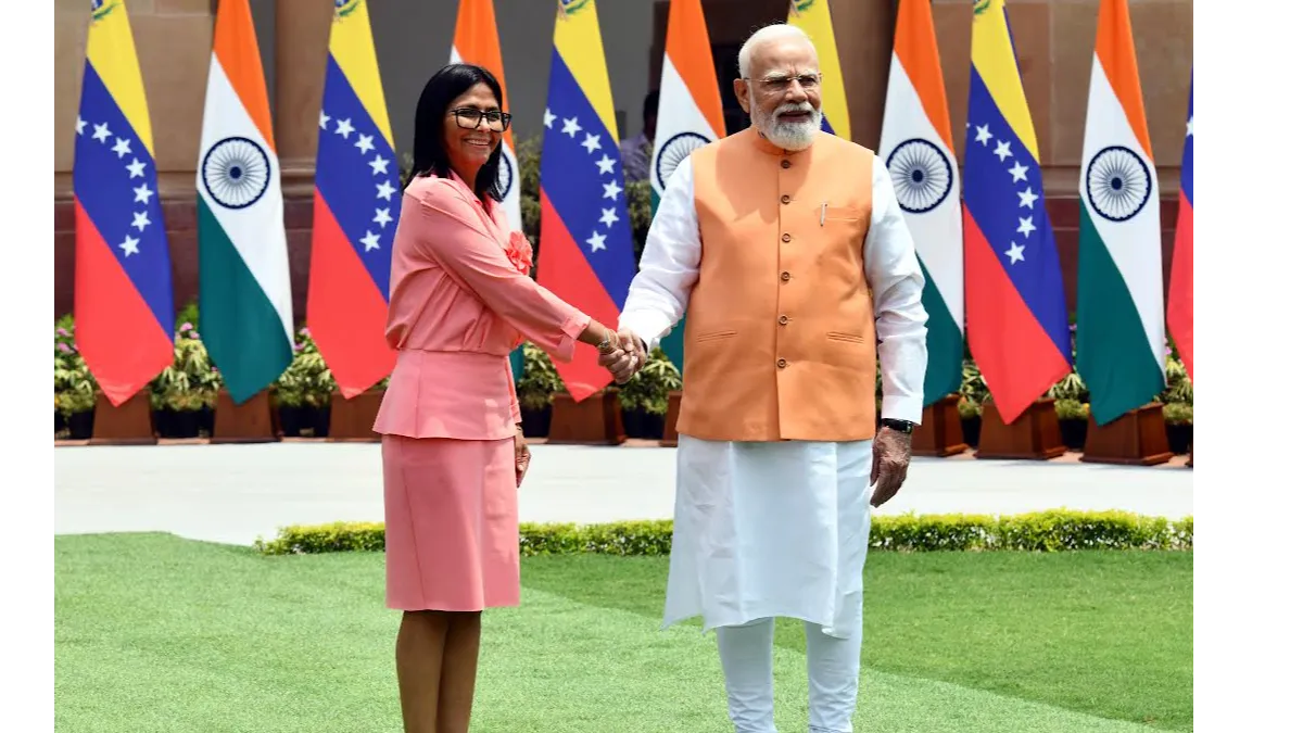 feature news 366 PM Modi Holds Talks With Venezuela’s Delcy Rodriguez