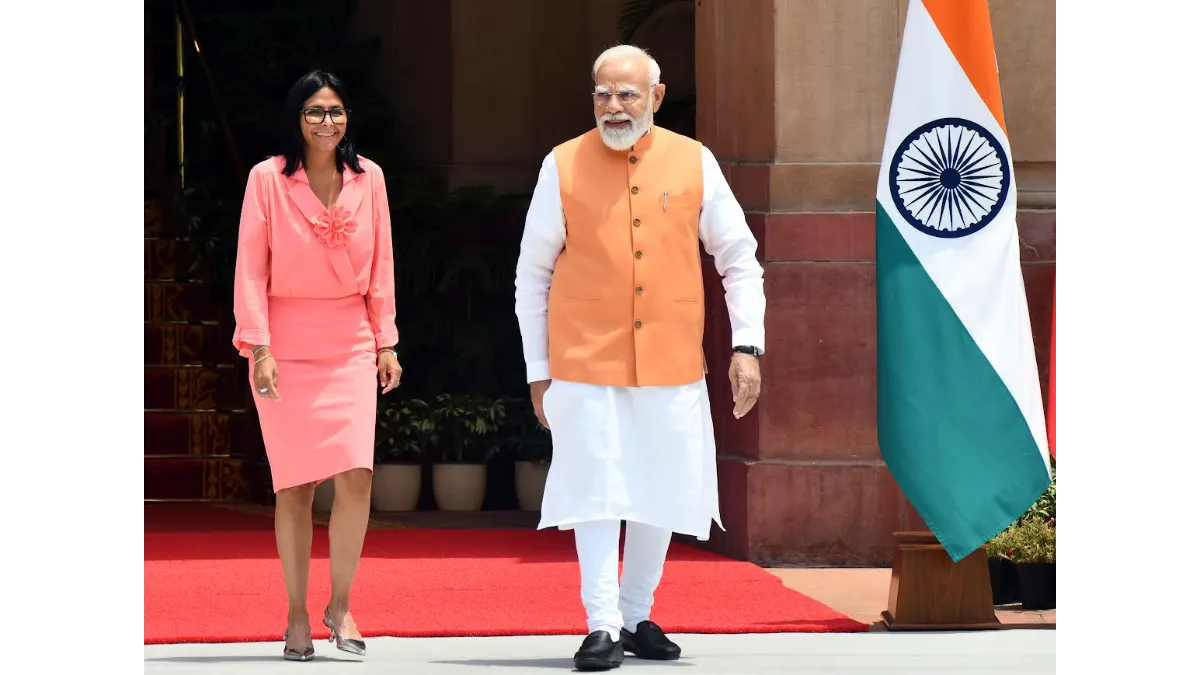 PM Modi Holds Talks With Venezuela’s Delcy Rodriguez; Energy Partnership Takes Centre Stage 5 modi with venezuela pres1