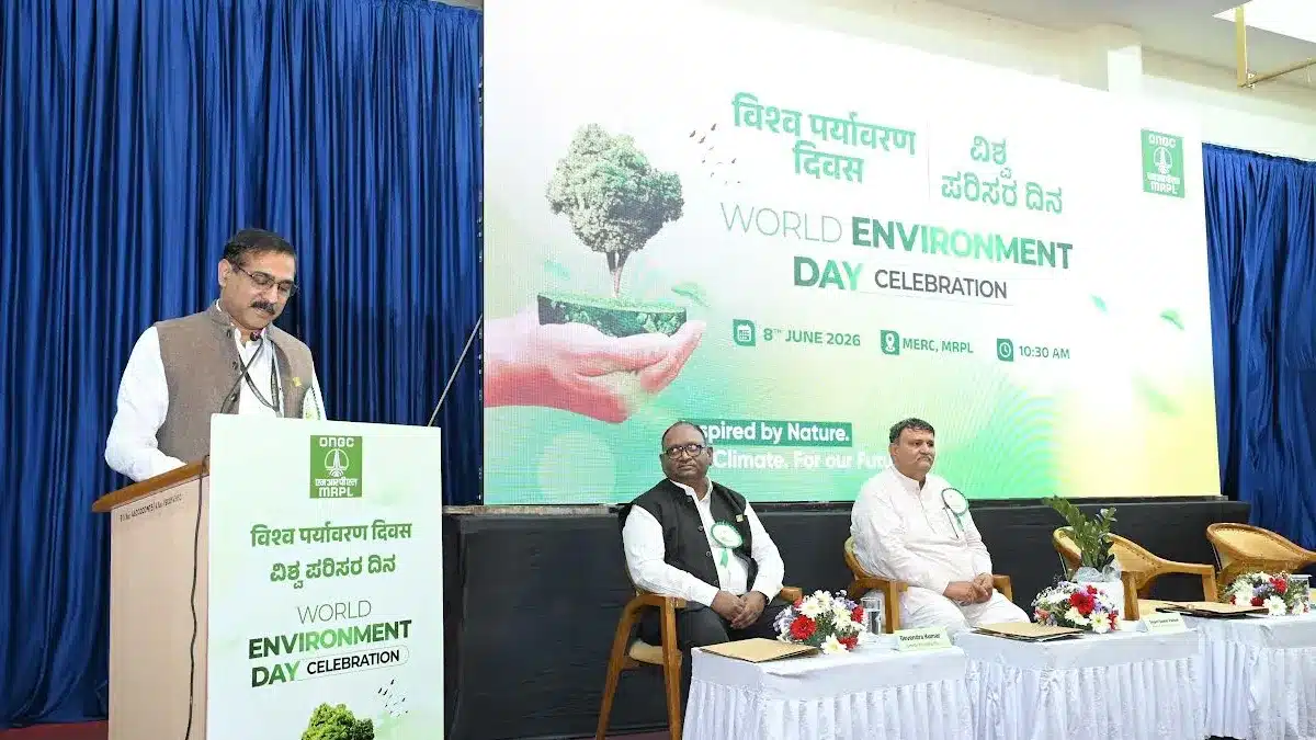 feature news 294 MRPL officials and environmentalist Shyam Sundar Paliwal during World Environment Day 2026 celebrations in Mangaluru