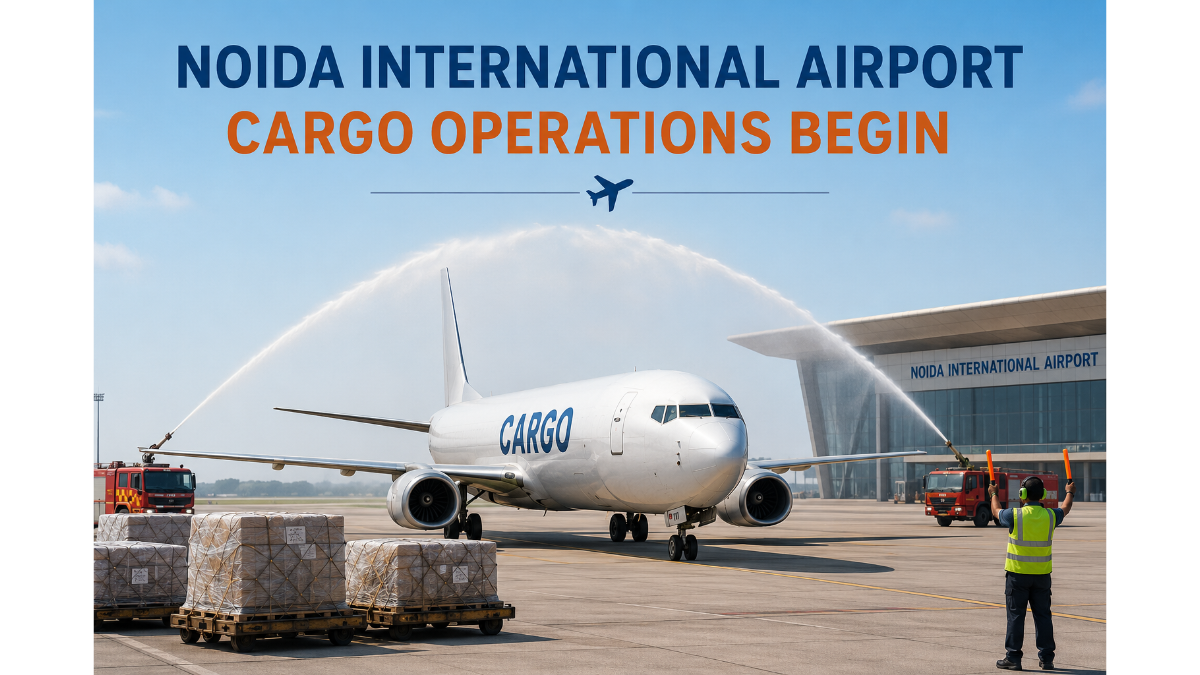 feature news 242 First cargo flight from Chennai arrives at Noida International Airport launching cargo operations