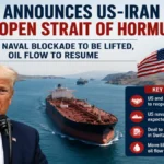 Trump Announces US Iran Deal to Reopen Strait of Hormuz, End Naval Blockade 6 Donald Trump announces US-Iran agreement to reopen the Strait of Hormuz and restore global oil shipping