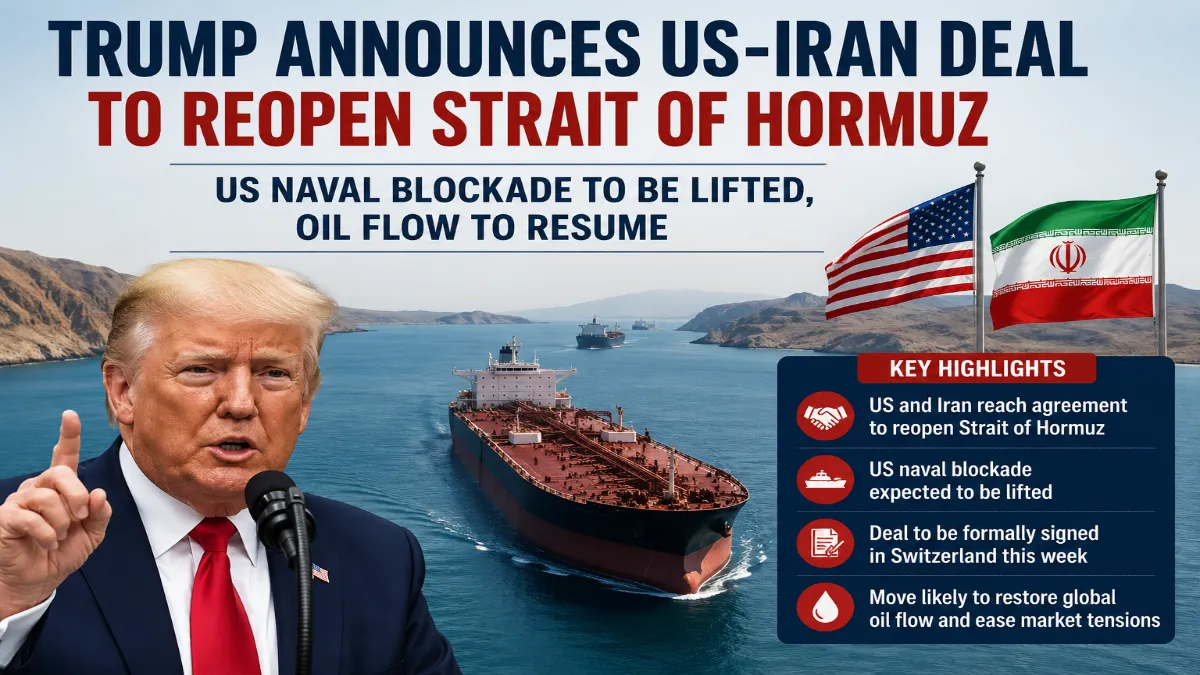 feature news 262 Donald Trump announces US-Iran agreement to reopen the Strait of Hormuz and restore global oil shipping